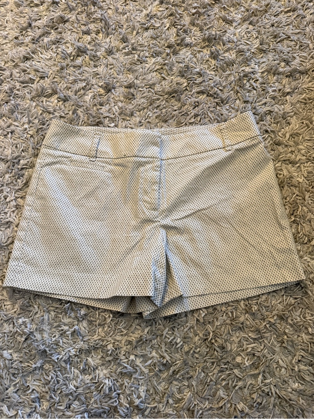 LOFT Cream Perforated Women's flat front Shorts